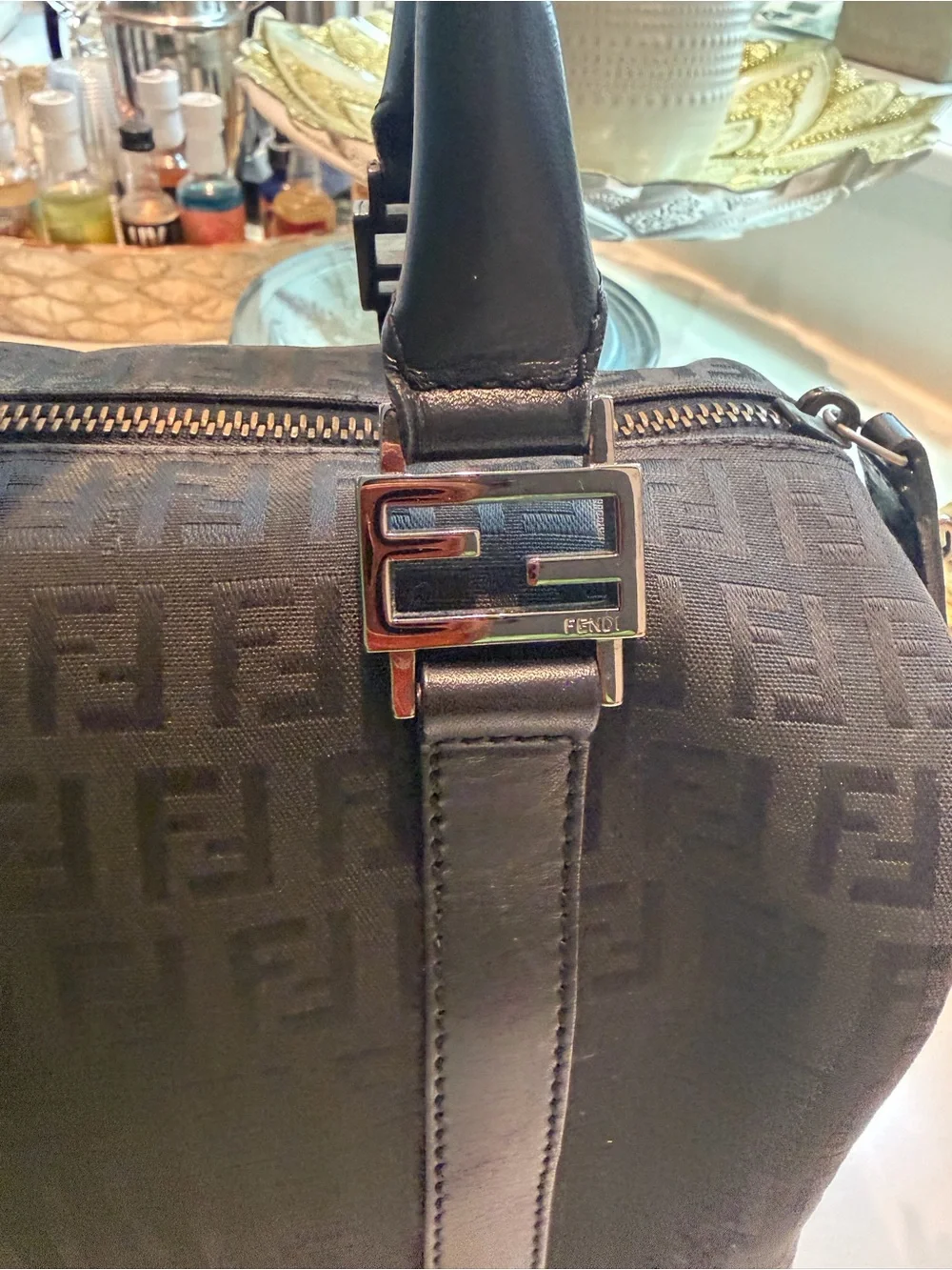 Authentic Fendi Zucca Boston Bag